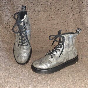 DOC/DR. MARTENS-Rare Metallic “British Camo”-Suede Uppers-Sz 37/6-Excellent